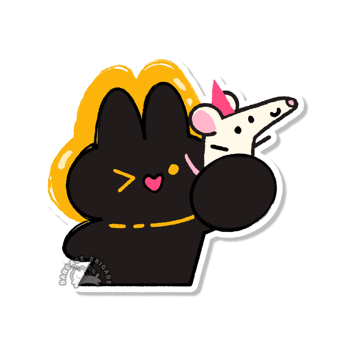 Bean and Rat Sticker – Bandage Brigade