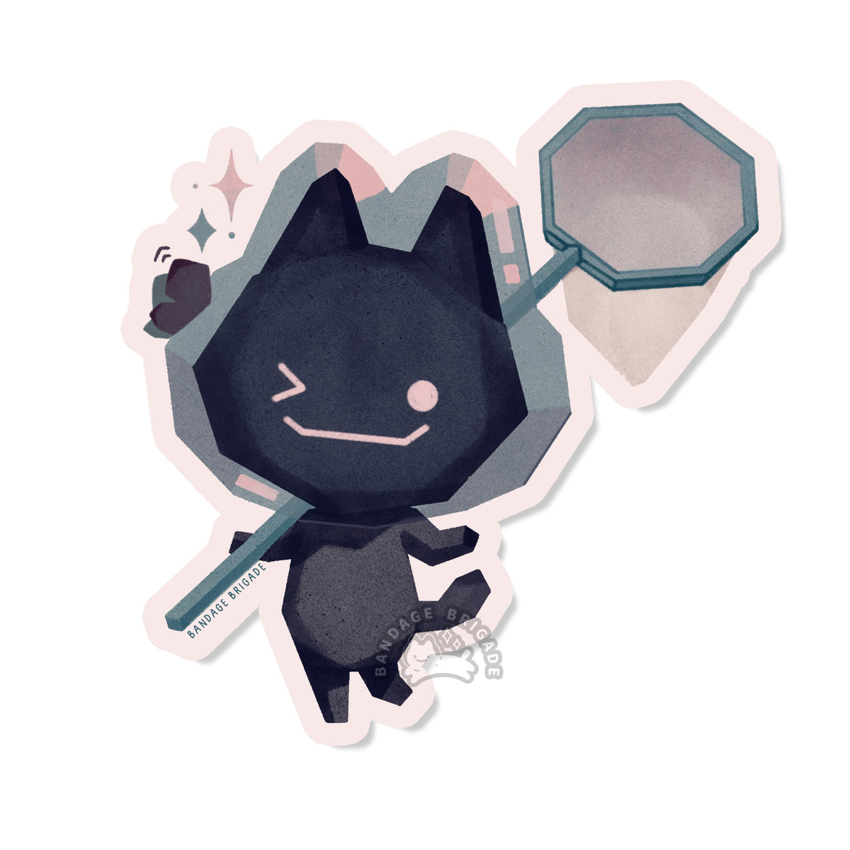 Low Poly Bean Sticker – Bandage Brigade
