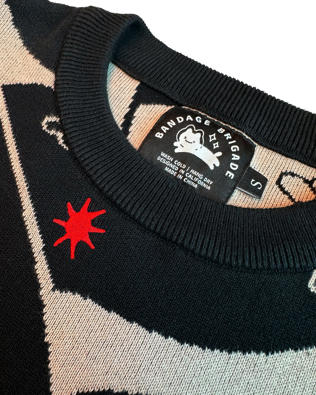 ★最終BackLogo SweaterCheckerboard★ Ouroboros Knitted Sweater – Bandage Brigade