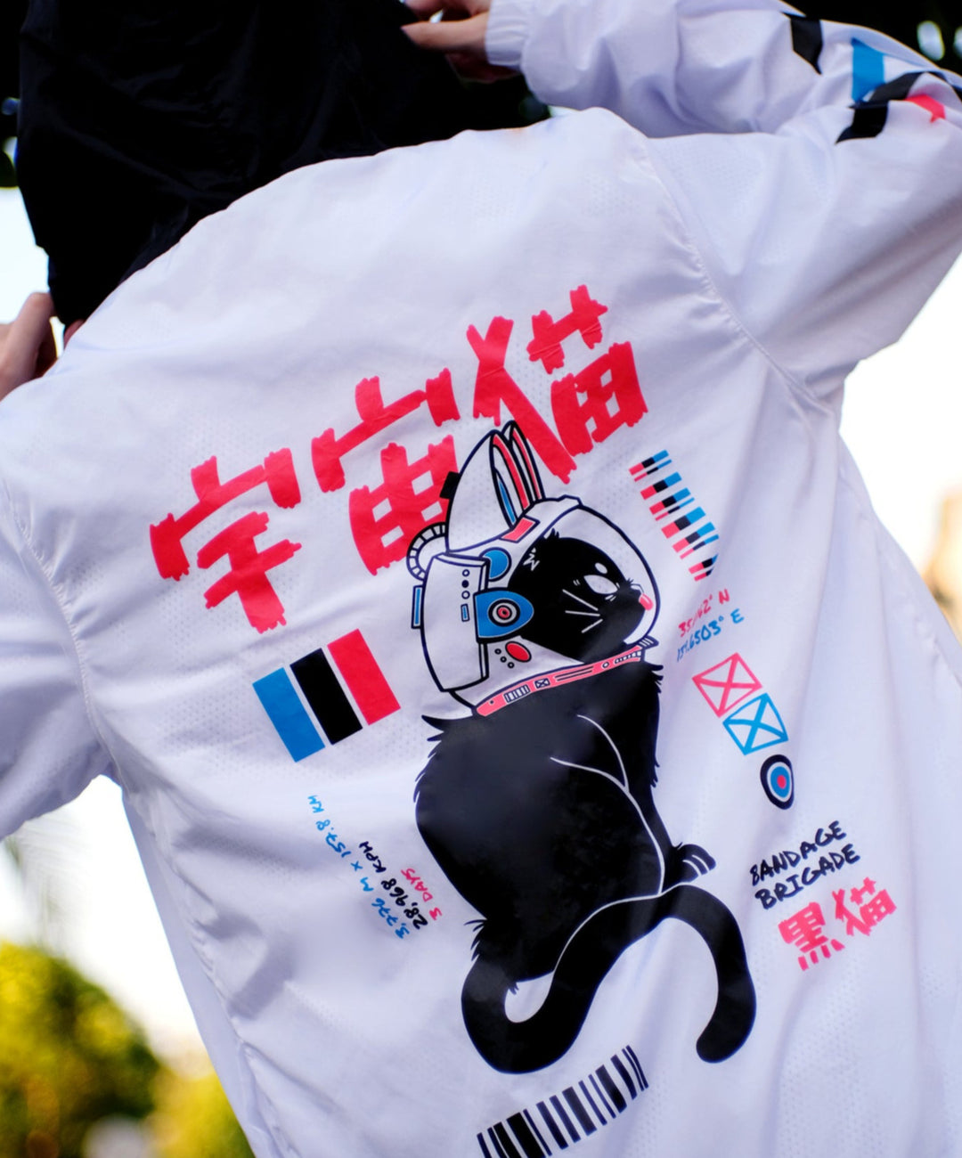 Space Cat Windbreaker – Bandage Brigade Space Cat Windbreaker – Bandage Brigade